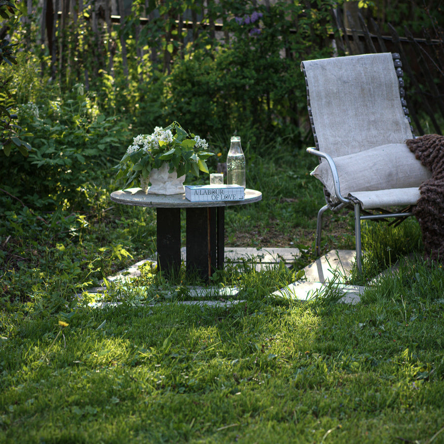 Rund Bordplate Lys Oppdal Natur Hugget Kant