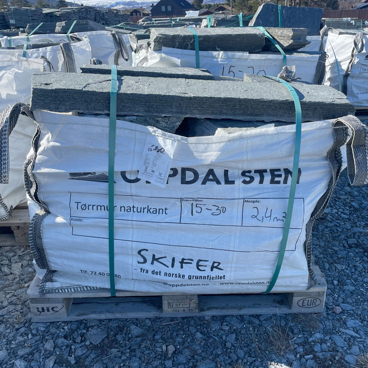 Tørrmur Mørk Oppdal Natur Stor m/naturkant 15-30cm