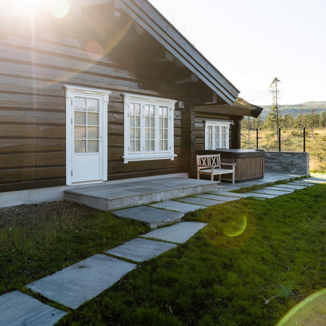 Tråkkheller Lys Oppdal natur rustikk råhugget kant - Skiferbutikken