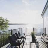 Altaskifer Rockdeck 20 terrassebord i mørk grå naturskifer med råhugget overflate for utendørs bruk
